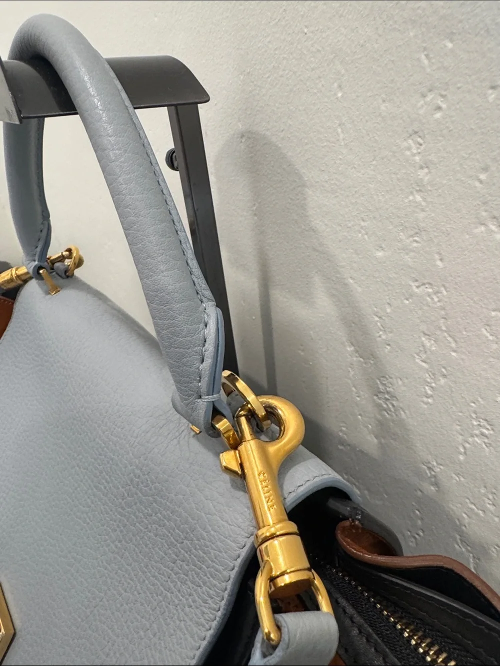 Celine Tricolor Trapeze with Gold Hardware